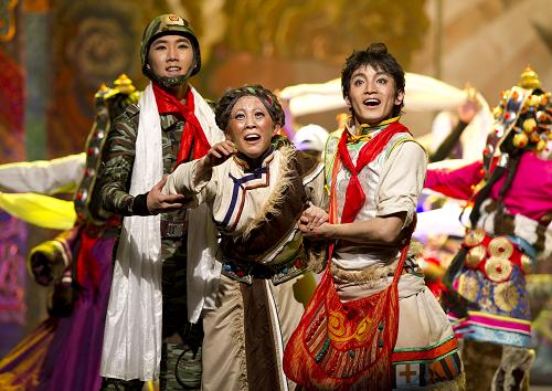 大型民族歌舞剧《玉树不会忘记》首场演出在京举行--国家史册