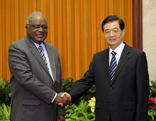 胡锦涛会见纳米比亚总统波汉巴--国家史册