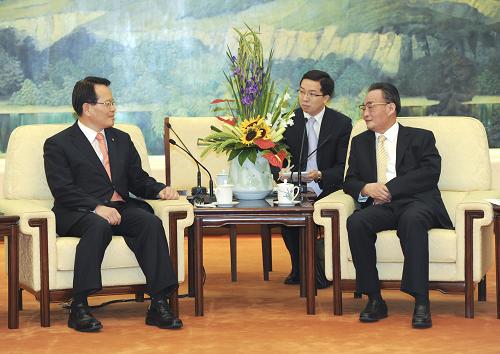 吴邦国会见韩国国会副议长--国家年鉴