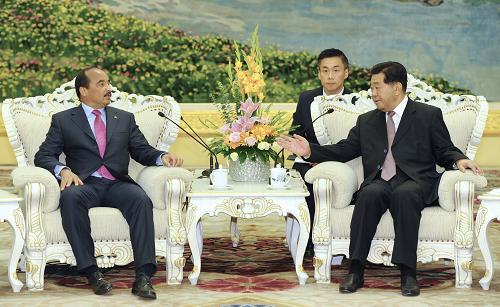 贾庆林会见毛里塔尼亚总统阿齐兹--中国年鉴网