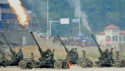 黔北举行城市防空反恐维稳多兵种联合实兵军演--国家史册