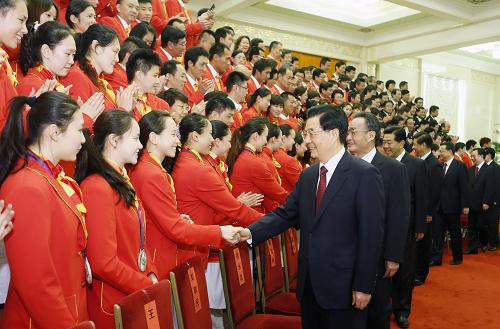 胡锦涛等会见中国体育代表团成员--年度总结