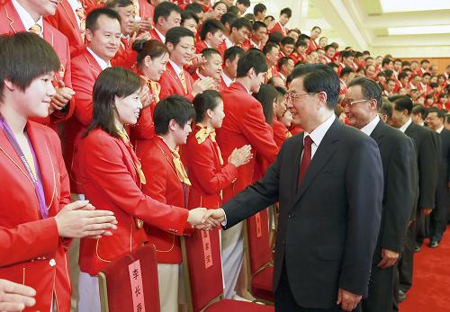 胡锦涛等会见中国体育代表团成员--年度总结